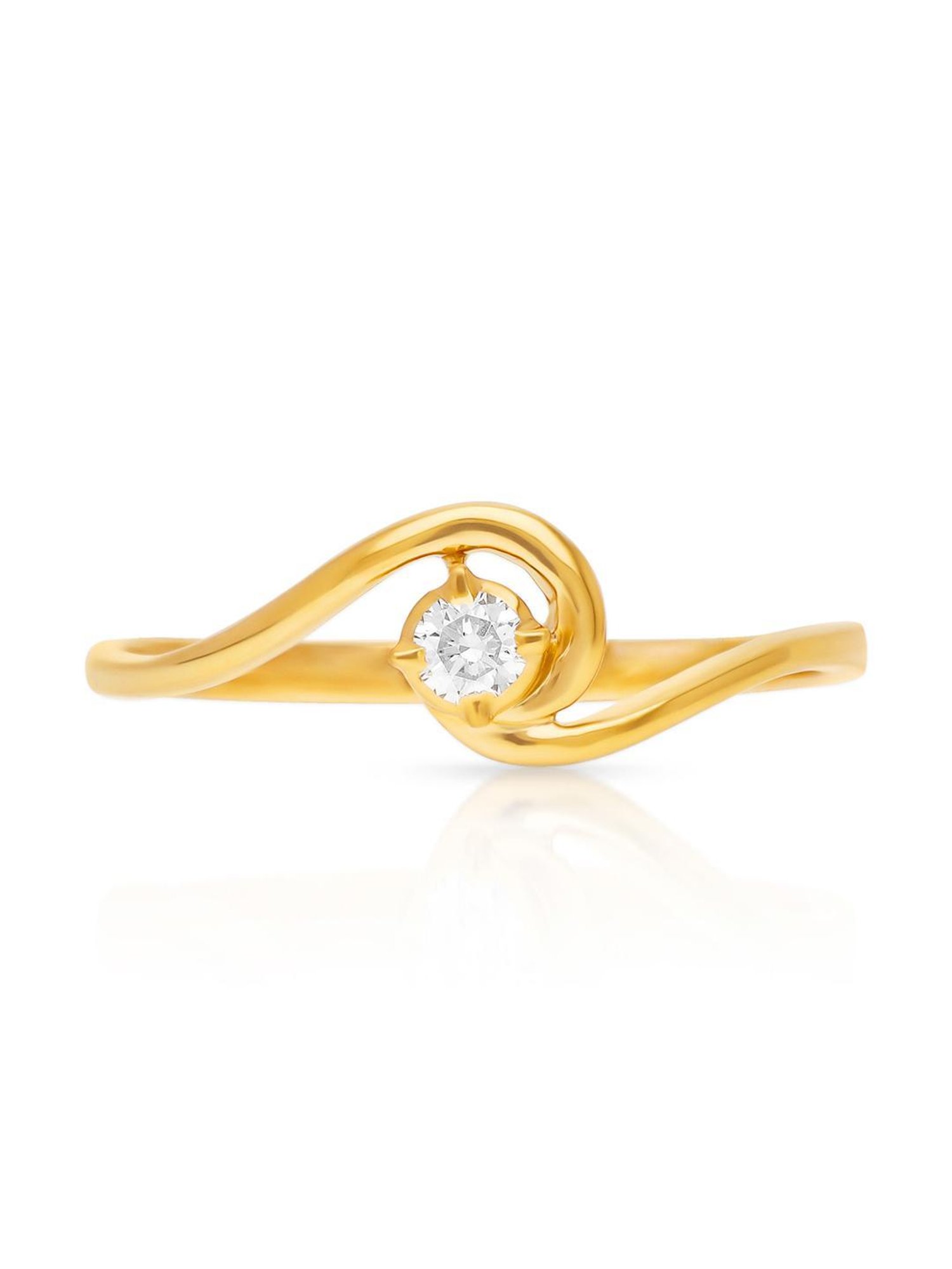 Malabar Gold and Diamonds 22k (916) IGI Certified Diamond Yellow Gold Ring for Women
