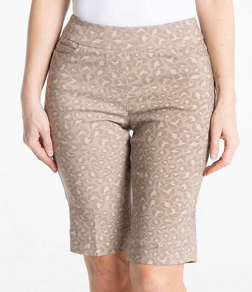 Sport Haley Slimsation Printed Pull-On Bermuda Shorts