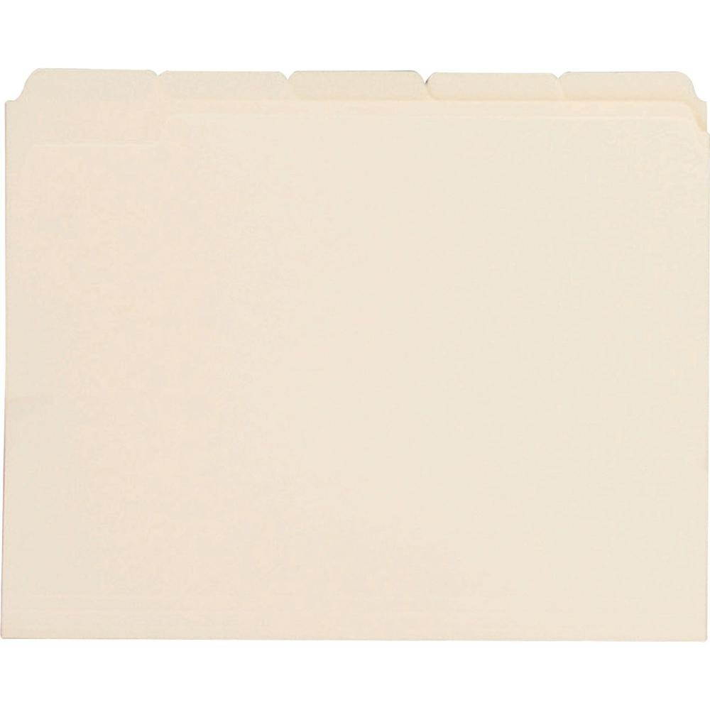 Business Source File Folder 1/5-Cut Tab 3/4" Exp. 11 Pt. Ltr 100/BX Manila 43567
