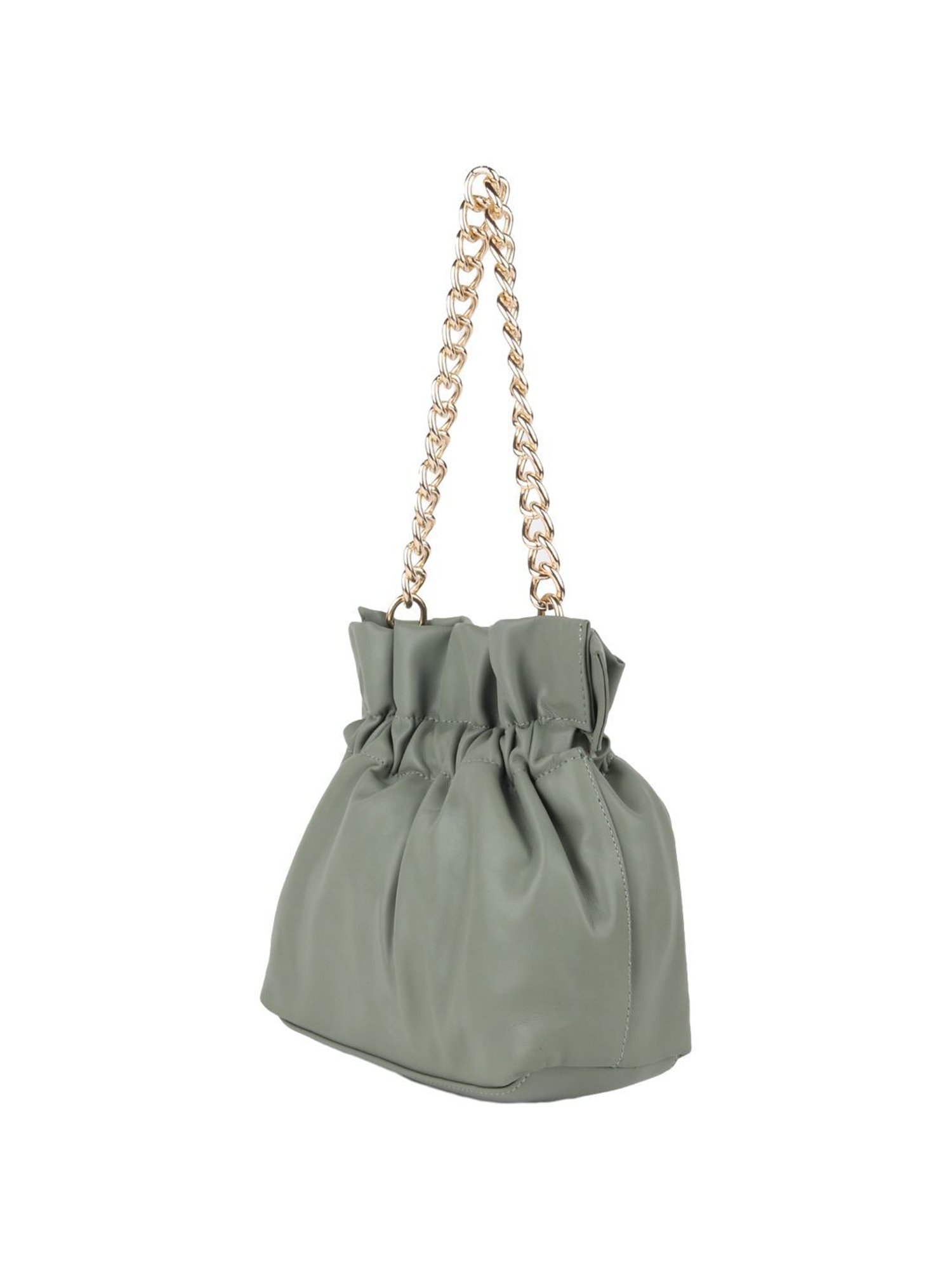 Odette Green Solid Shoulder Handbag