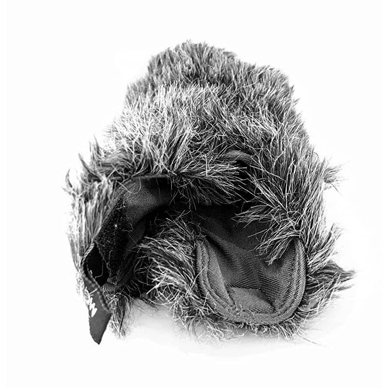 WSG8 Furry Outdoor Microphone Windscreen Muff Custom Fit for Rode VideoMic Pro Dark Gray