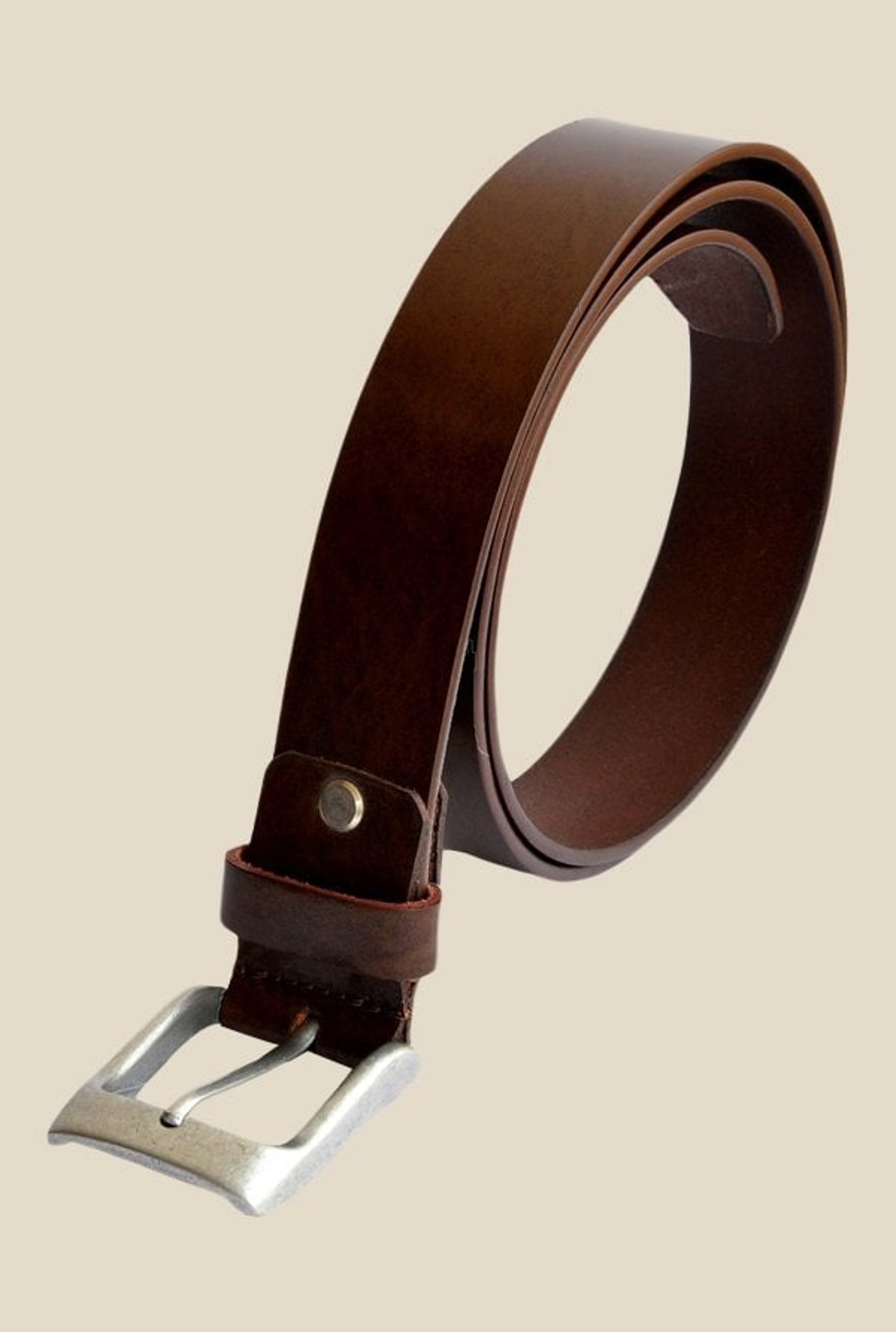 Kara Brown Solid Leather Belt