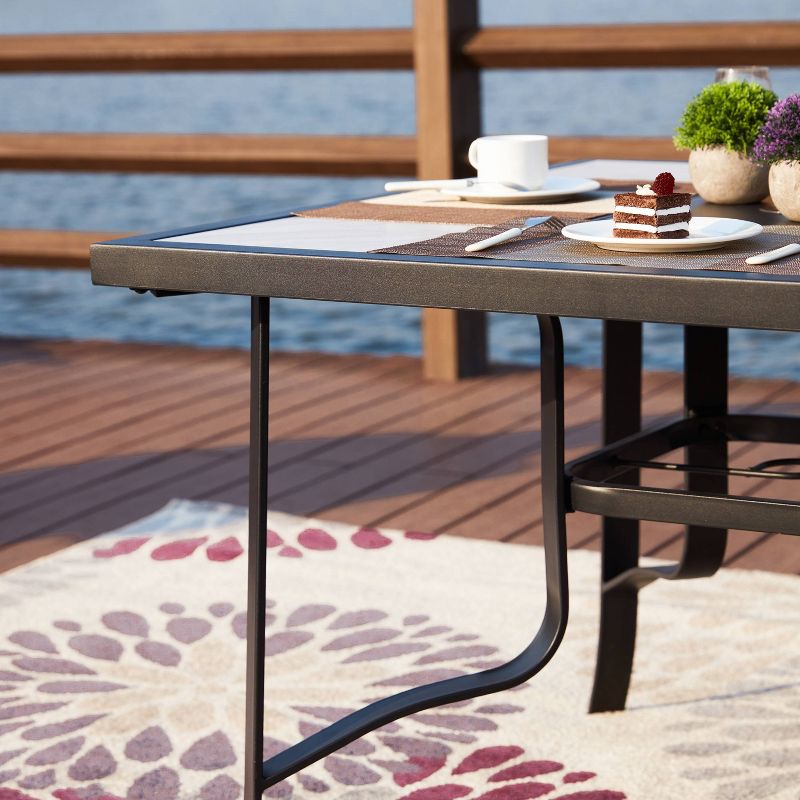 Circi 5pc Outdoor Dining Set - Black and Charcoal - CosmoLiving by Cosmoplitan