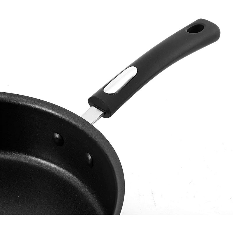 Alpine Cuisine 2.3 Quart Aluminum Nonstick Kitchen Cooking Sauce Pan with Tempered Glass Lid and 3 Millimeter Soft Touch Handle, Black