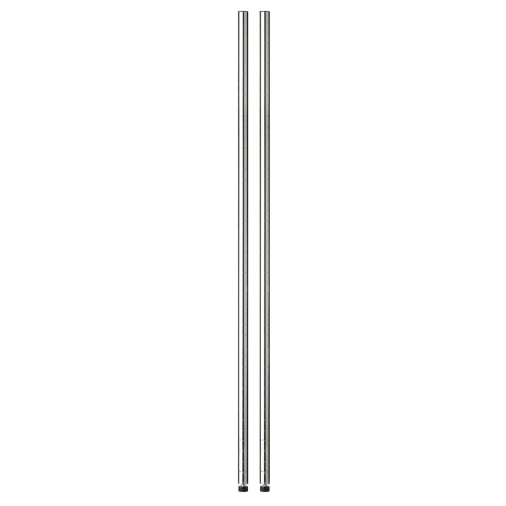 Honey-Can-Do SHFPOL2-C72 72 in. Chrome Pole With Leg Levelers - 2 Pack