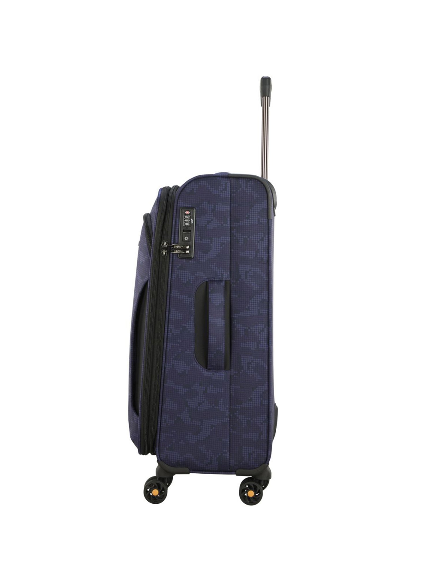 VIP Covert Blue Printed Soft Medium Trolley Bag - 30 cm