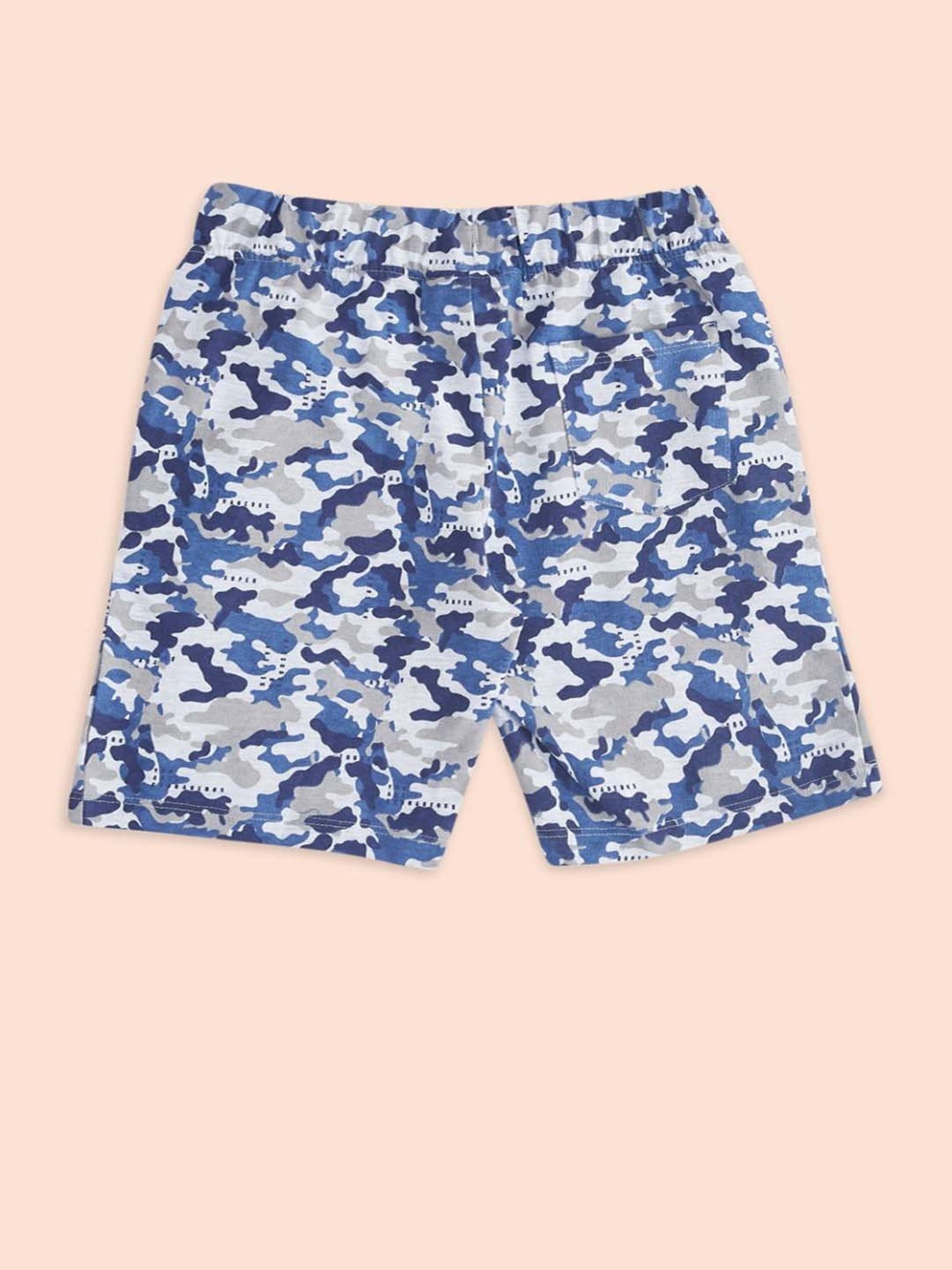 Pantaloons Baby Kids Blue Cotton Printed Shorts
