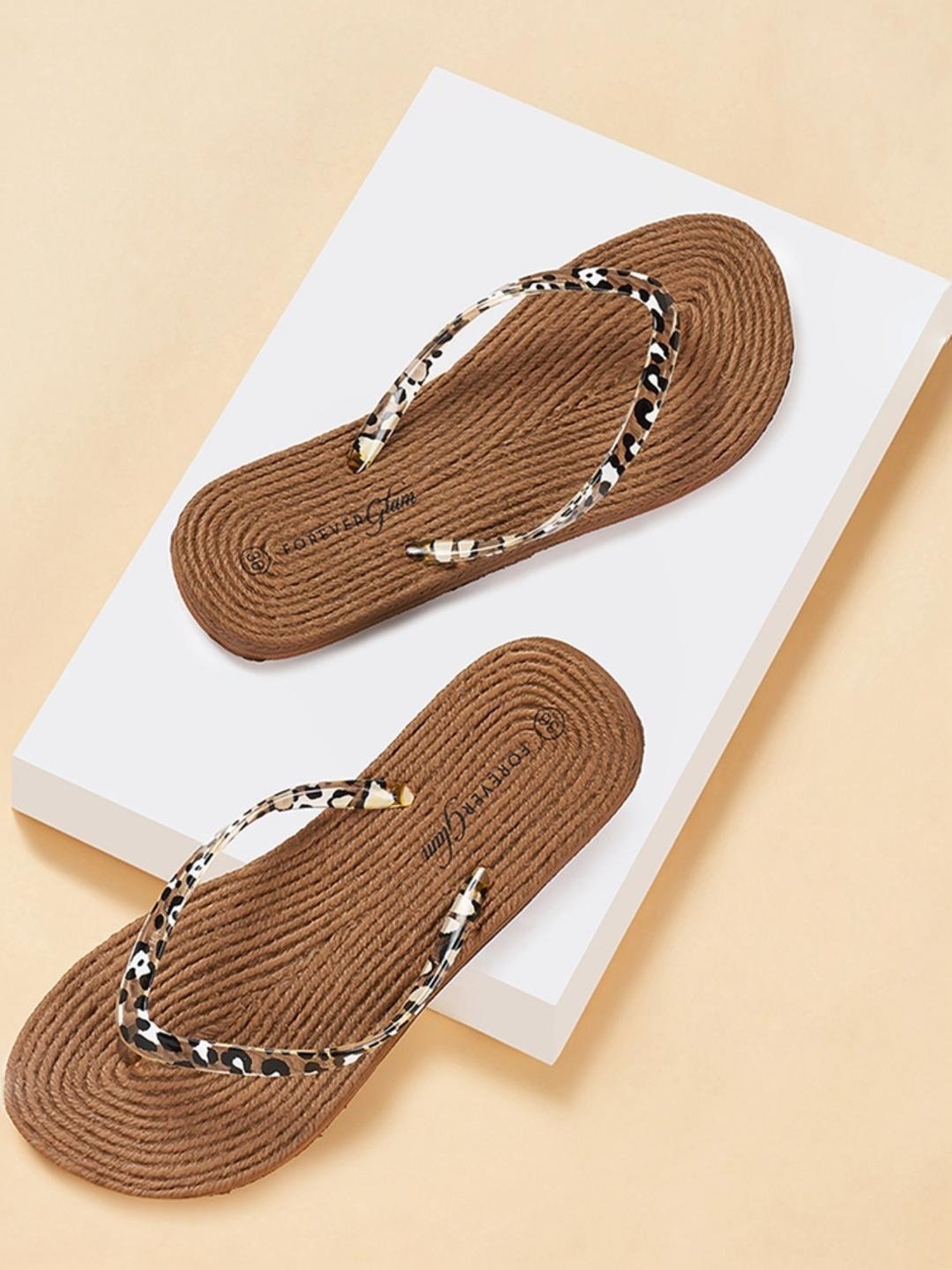 Forever Glam by Pantaloons Women's Brown Flip Flops