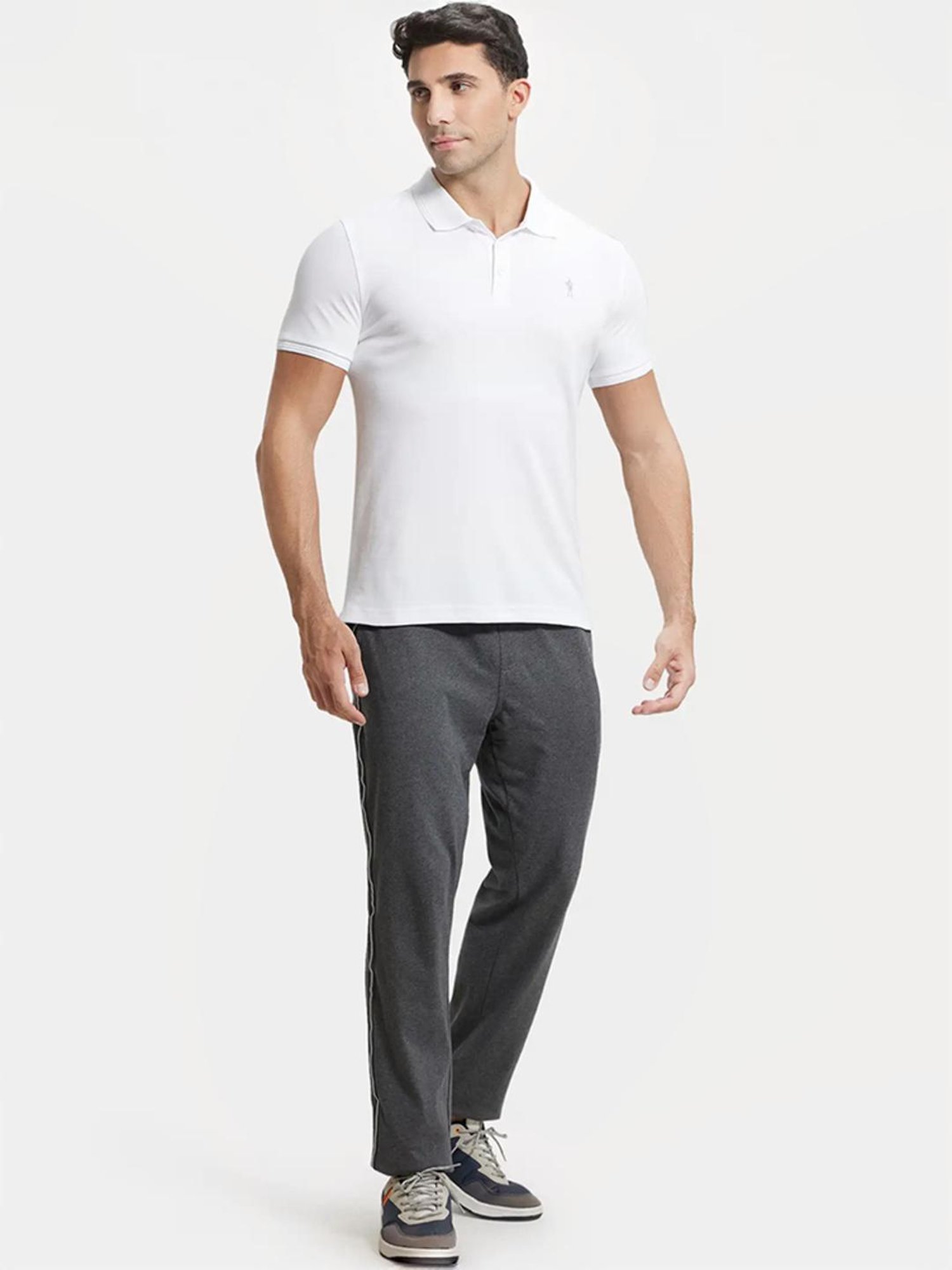 Jockey 3912 White Super Combed Cotton Rich Half Sleeves Polo T-Shirt