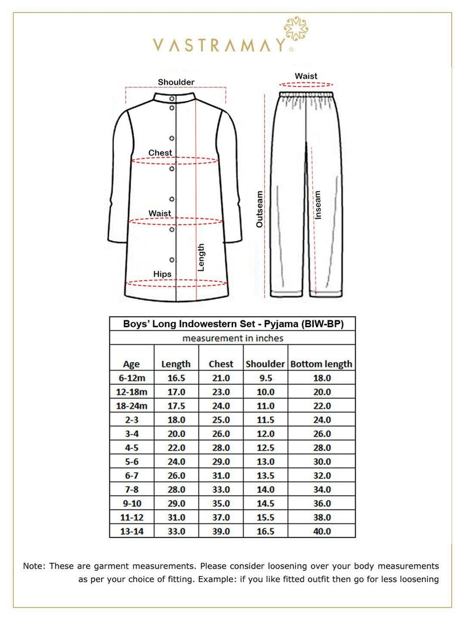 VASTRAMAY Boys Peach & Cream Embroidery Full Sleeves Indowestern Sets