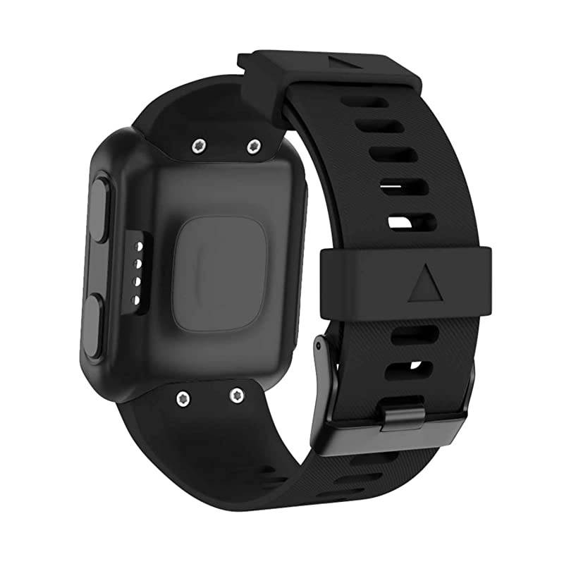 Band Compatible with Garmin Forerunner 35 Soft Silicone Replacement Watch Band Strap for Garmin Forerunner 35 Smart Watch 6Colors3Black buckle