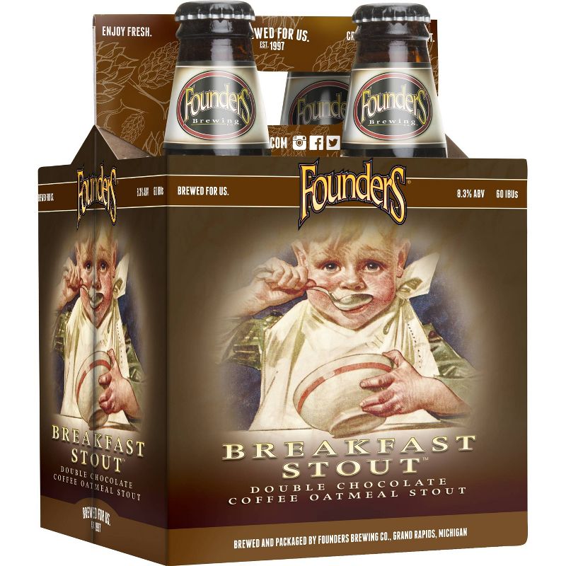 Founders Breakfast Stout Beer - 4pk/12 fl oz Bottles