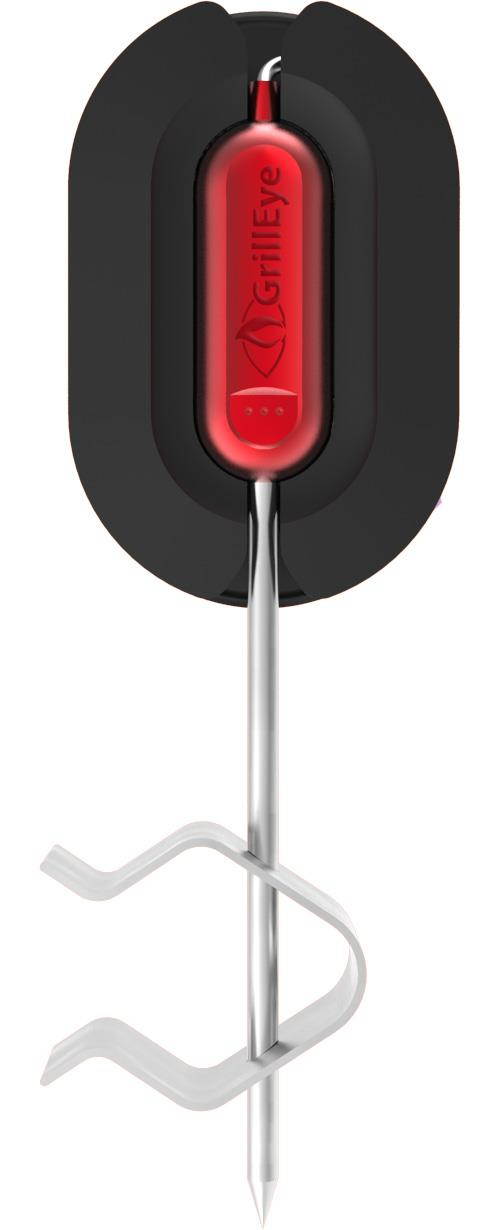 GrillEye GE0002 Professional Meat Temperature Probe and Ambient Clip, Black