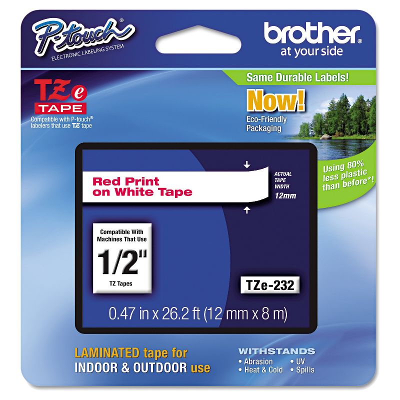 Brother P-Touch TZe Extra-Strength Adhesive Laminated Labeling Tape - Black/Yellow