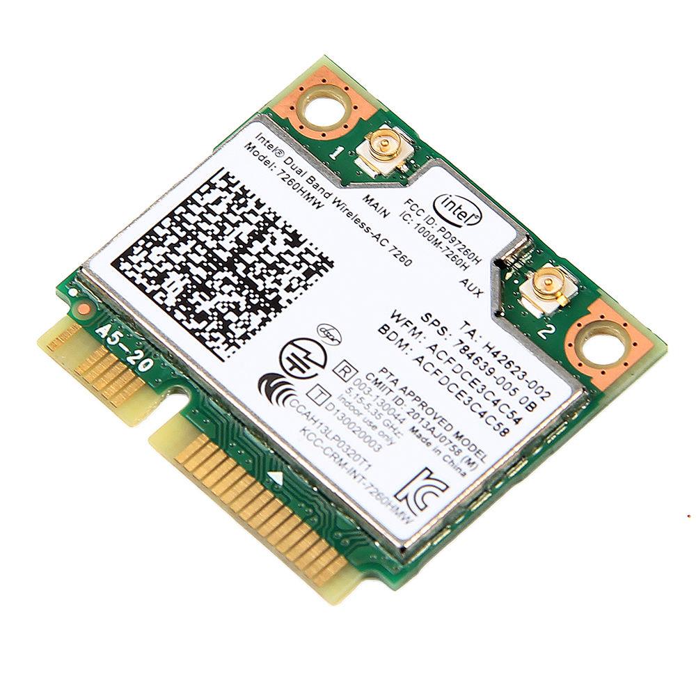 Intel Wireless-AC 7260 7260HMW 802.11AC Dual Band BT4.0 PCIe Half Mini Wifi Card
