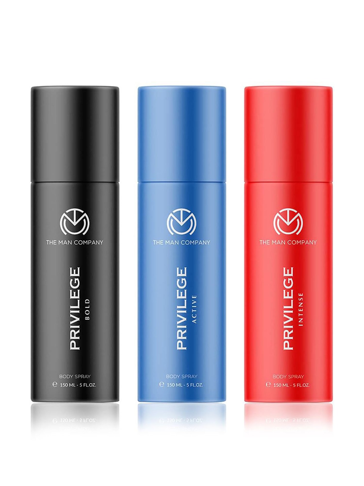 The Man Company Privilege Deodorants for Men - Active, Bold & Intense Everyday Use Deo s Combo Pack