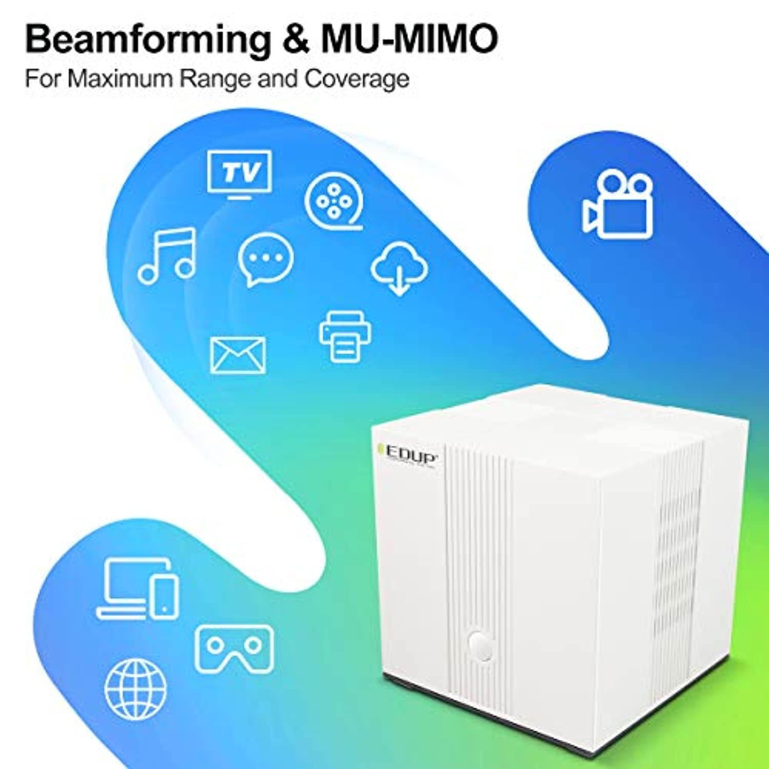 AX1500 WiFi 6 Router AX for Whole Home, Dual Band Wireless Router with 2 Gigabit Ethernet Ports 802.11ax Up to 1500 sq. ft. Coverage  and  40+ Devices, OFDMA, MU-MIMO, WDS, Adaptive Qos  a (EP-AX1500)