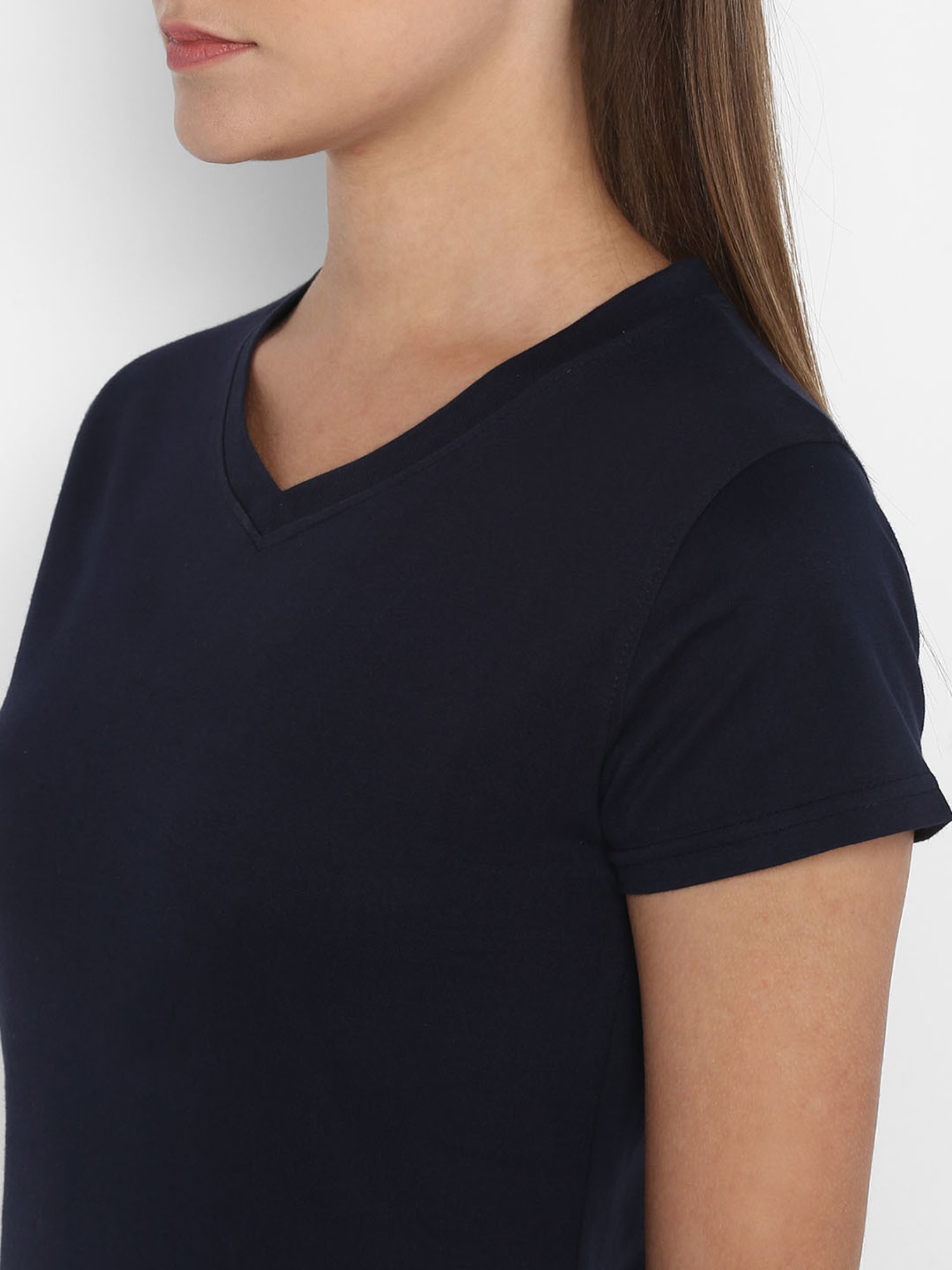 Appulse Navy Cotton Slim Fit T-Shirt