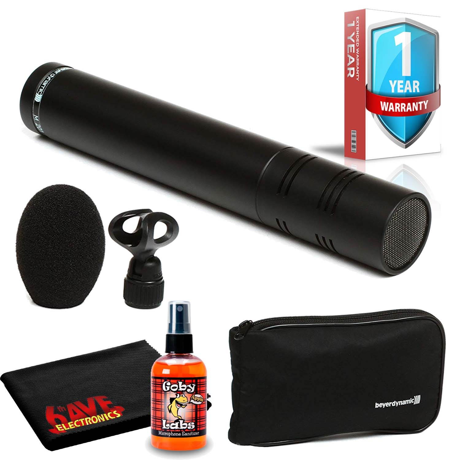 Beyerdynamic M201 TG Moving Coil Microphone (Hypercardioid) Bundled with Mic Cleaning Kit, 10 Ft. XLR and 1-Year Extend