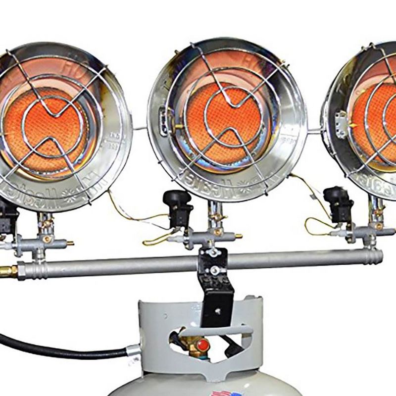 Mr. Heater 45000 BTU 3 Tank Top Burner Spark Ignition Outdoors Propane Heater