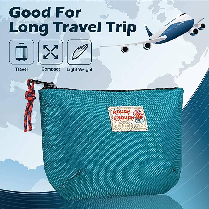 Enough Small Travel Power Bank USB Charger Cable Case Organizer Bag Pouch with Zipper for Mac Electronics Tech Accessories Magic Mouse Toiletry Storage Shaving Kit for Men Women School Boy Girl