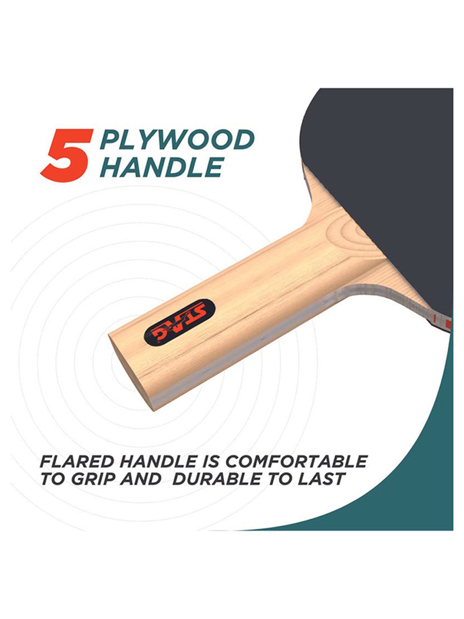 Stag Global 2 Star Table Tennis Playset (Multicolor) Size - 26x15