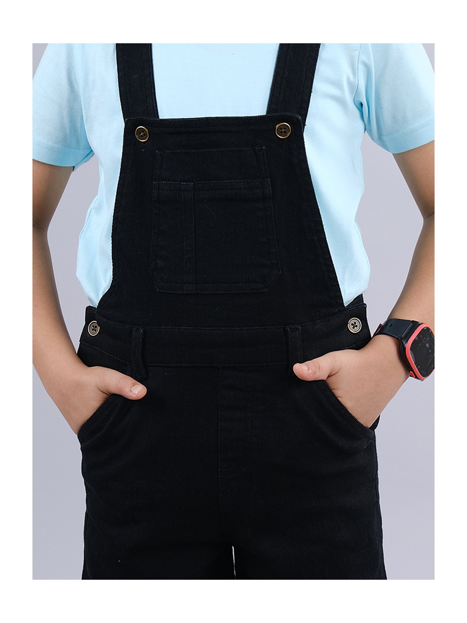 Juniors by Lifestyle Kids Mid Blue Cotton Casual Coordinate Set