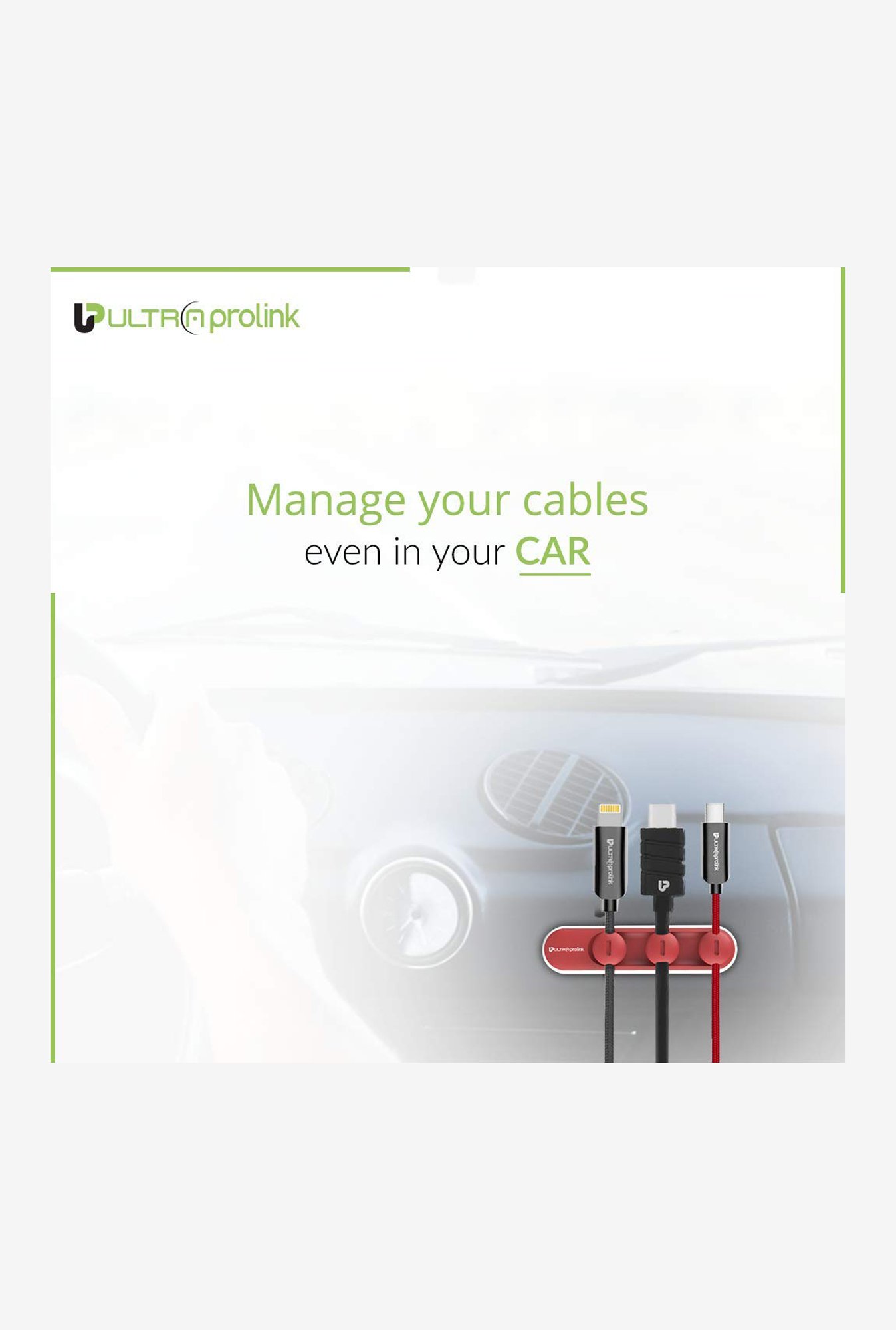 ULTRAPROLINK UM1001 Cable Tidy Magnetic Cable Organizer (Red)