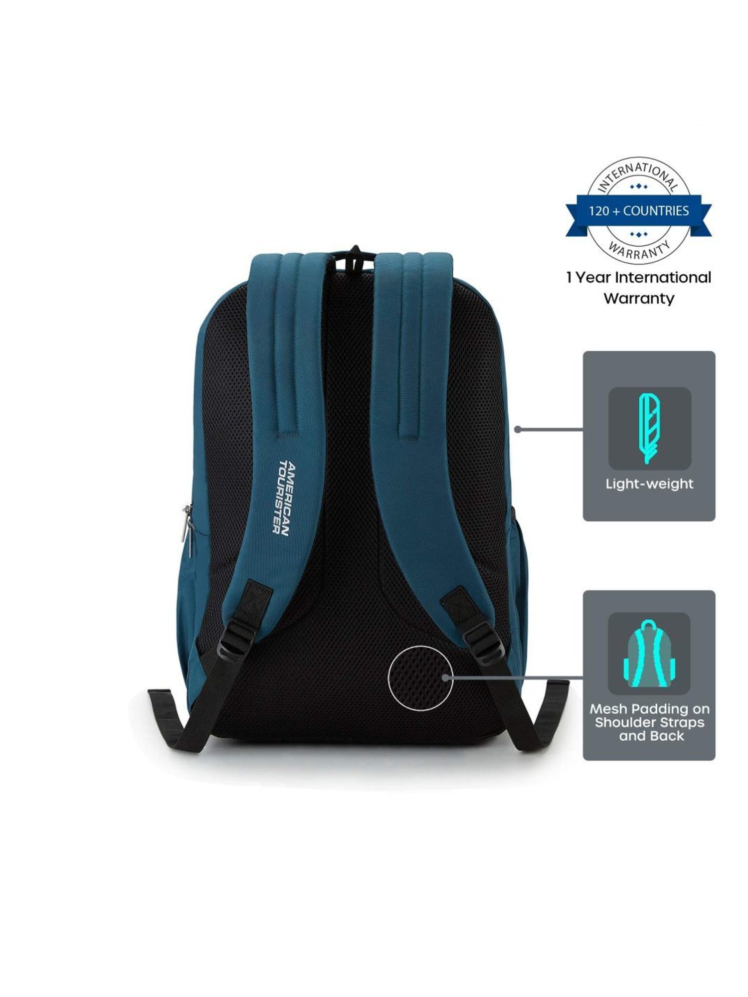 American Tourister Spin 29 Ltrs Teal Medium Laptop Backpack