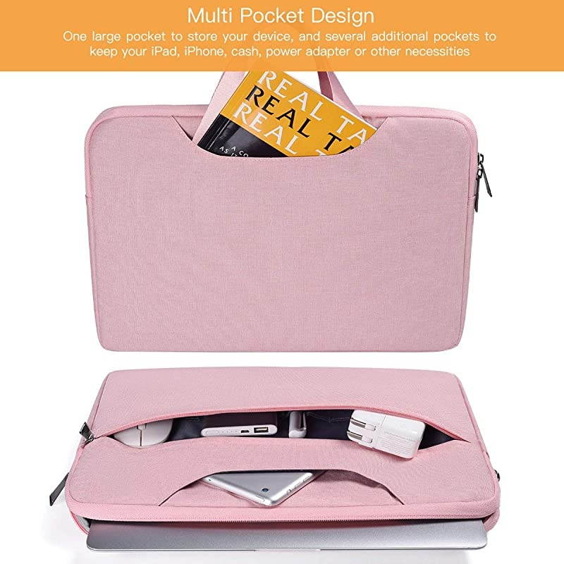 Inch Laptop Bag Sleeve for Women Ladies Travel Briefcase for Dell XPS 13 7390 Lenovo Chromebook C330 Acer Chromebook R11 Surface Pro XPro 7 123 Samsung HP ASUS Dell Chromebook CasePink