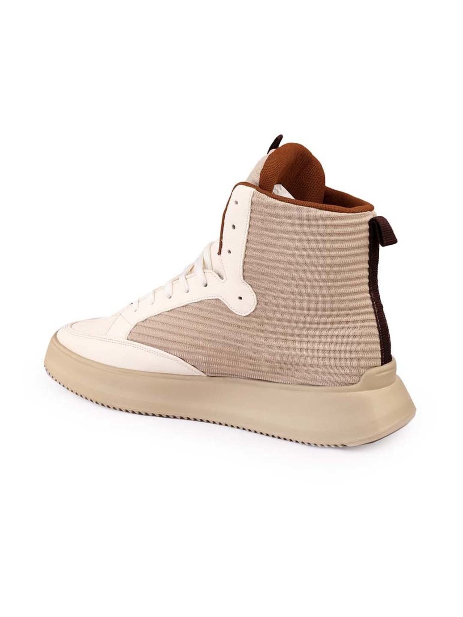 Bacca Bucci Men's STREETHULK Beige Ankle High Sneakers