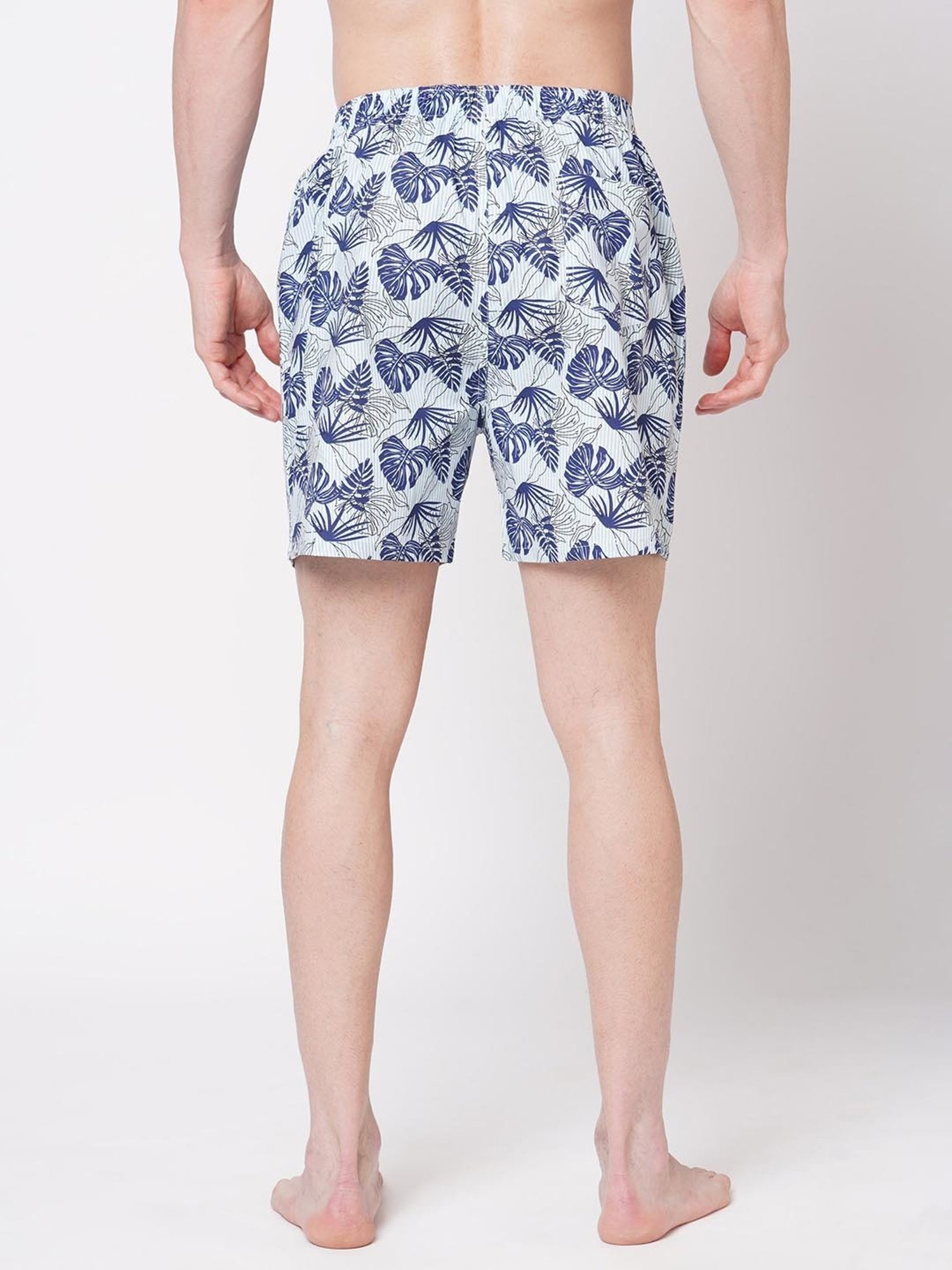 Fitz Blue Printed Cotton Boxers