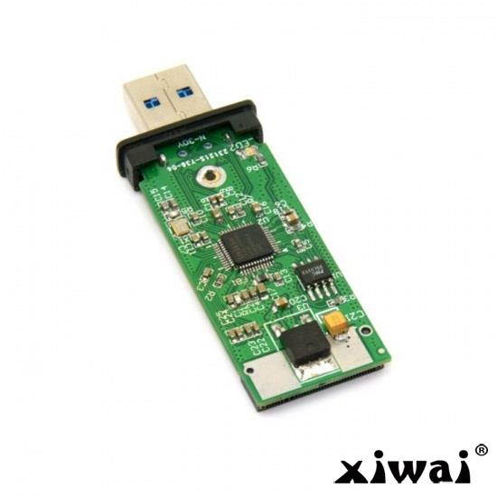 Xiwai 42mm NGFF M2 SSD to USB 3.0 External PCBA Conveter Adapter Card Flash Disk Type with Black Case