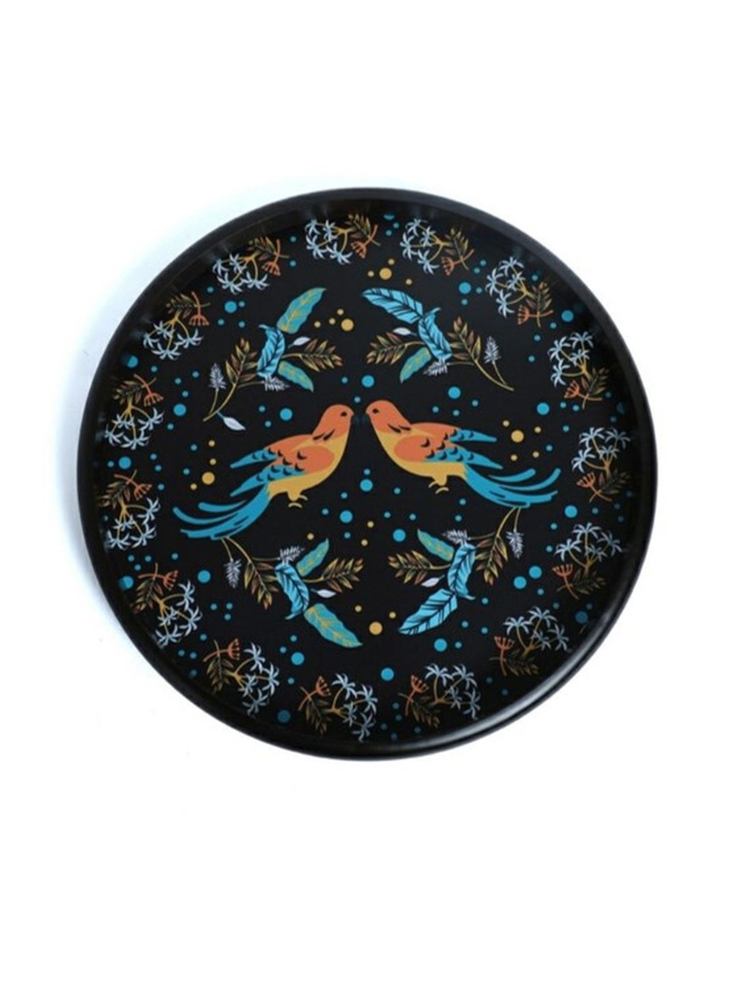 Crayton Bird Printed Round MDF Wall Hanging - Set of 1