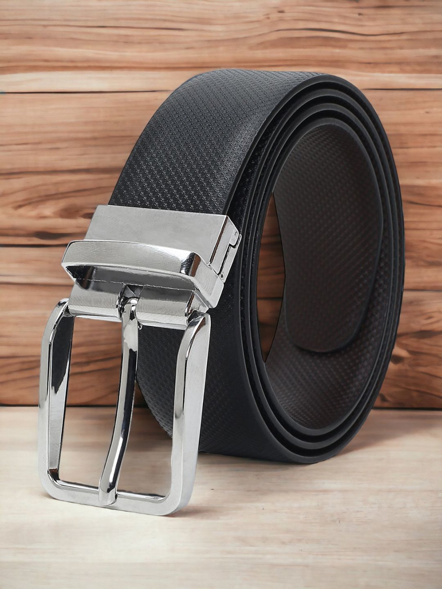Crusset Black Formal Belt for Men