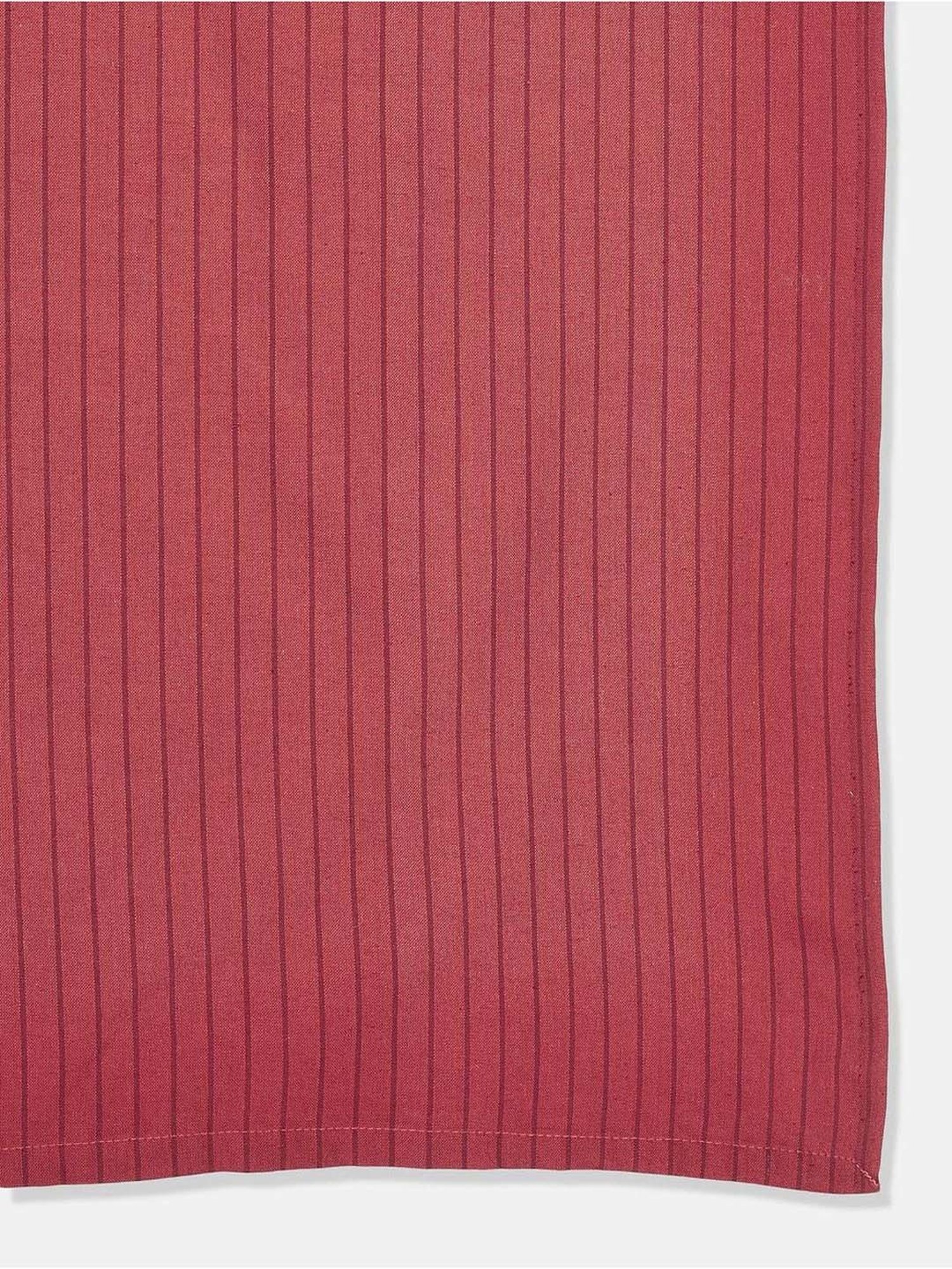 Fabindia Red Cotton 92 TC Single Bed Sheet With Pillow Cover
