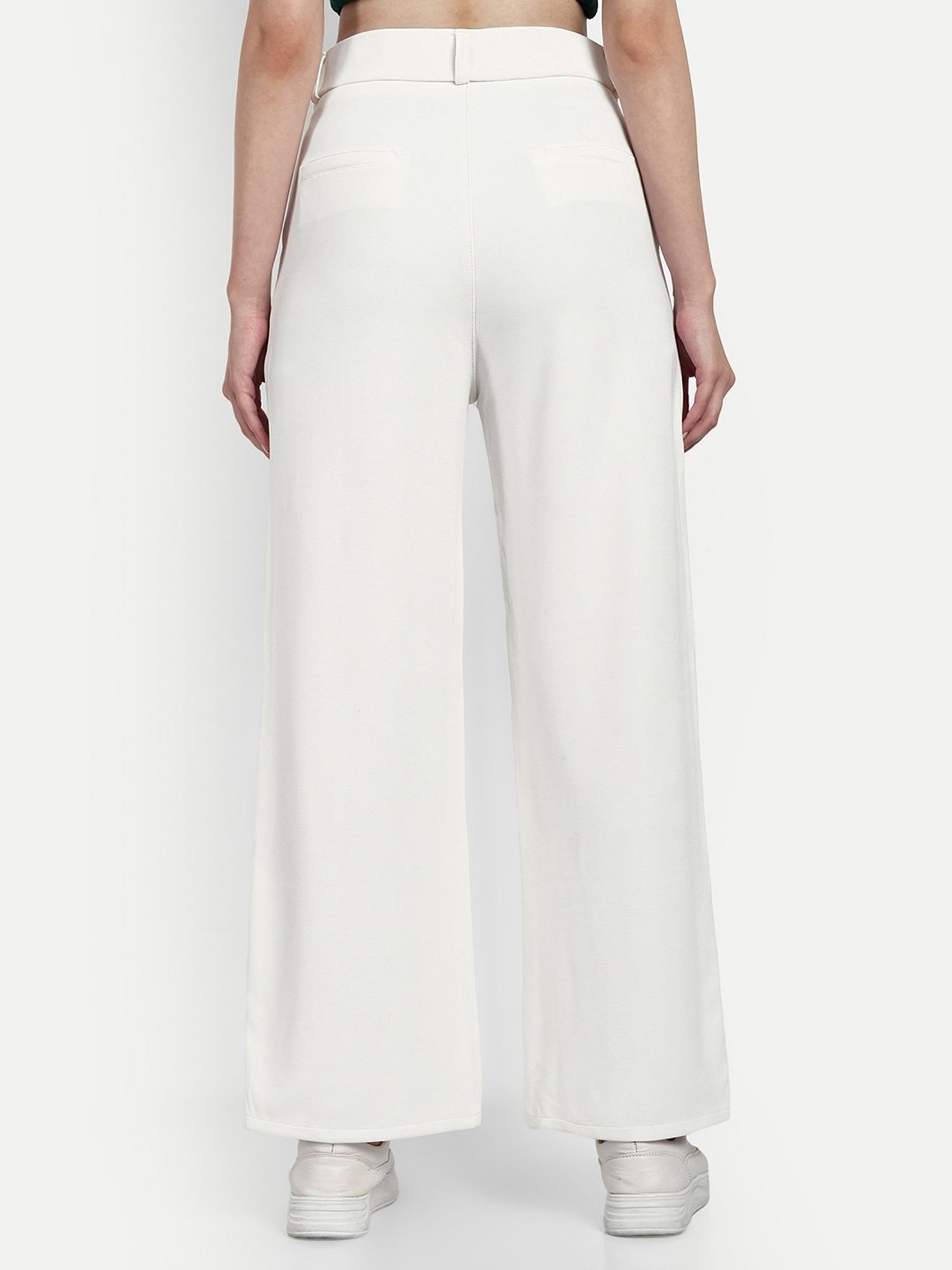 Broadstar White High Rise Trousers