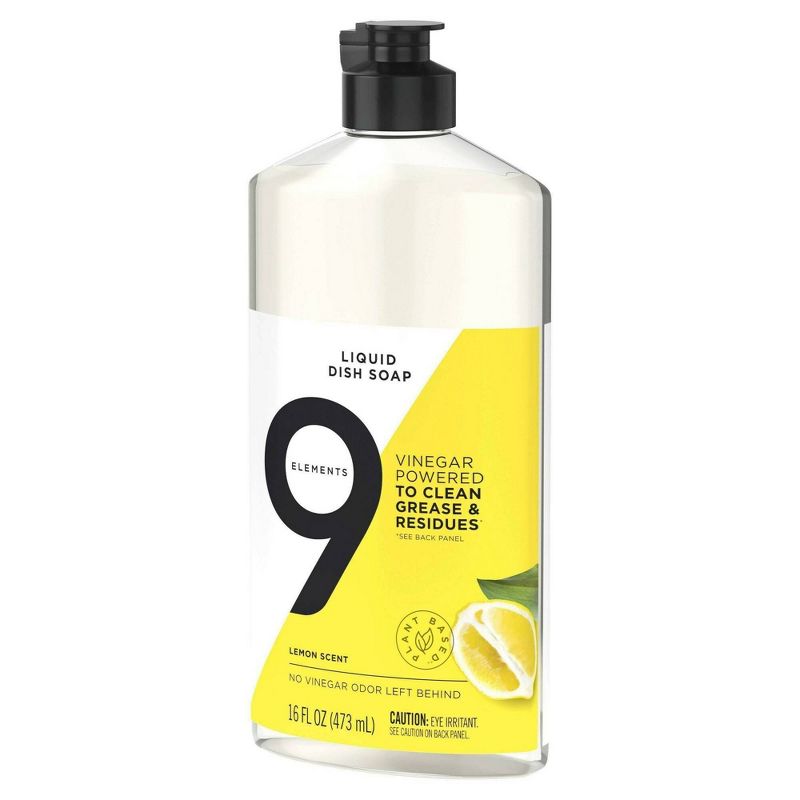 9 Elements Liquid Dish Soap - Lemon - 16 fl oz