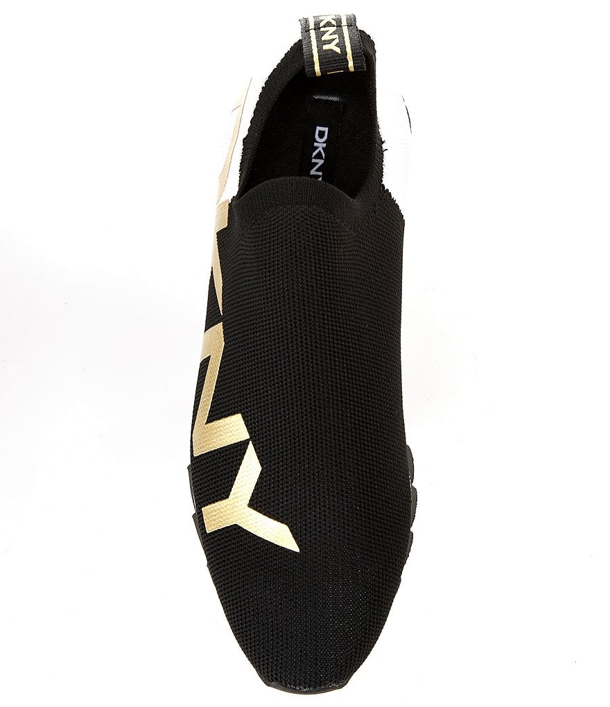 DKNY Azer Knit Signature Logo Slip-On Sneakers