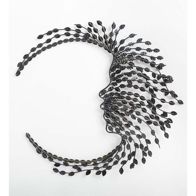 Wind & Weather Handcrafted Metal Multi-Colored Willow Branch Moon Face Wall Art