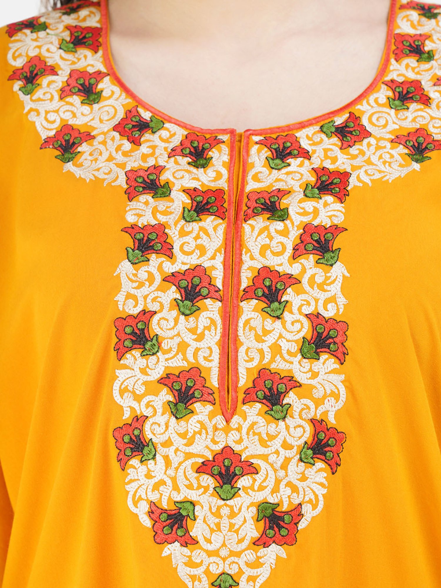 KOI SLEEPWEAR Mustard Embroidered Nighty