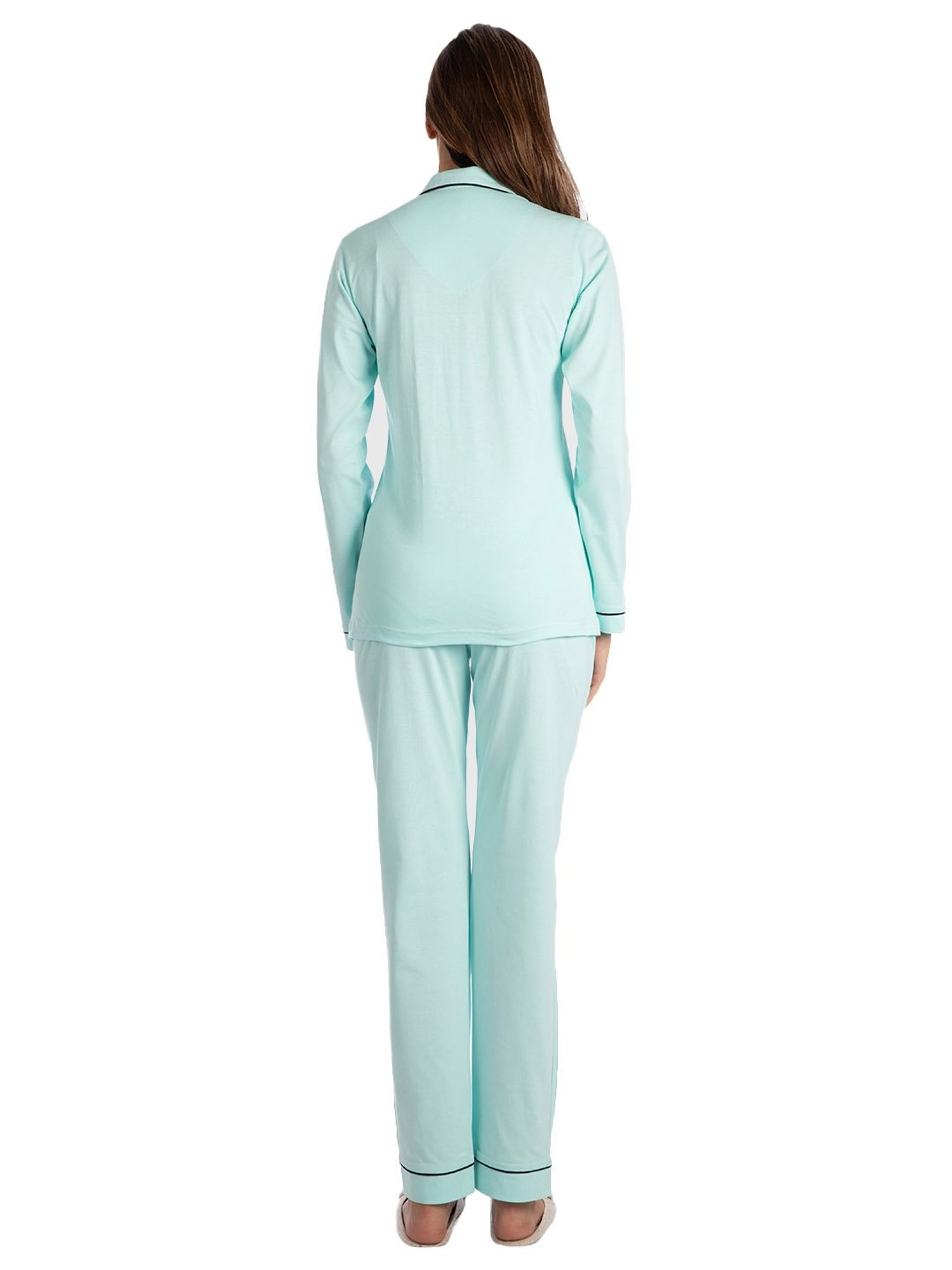 Nite Flite Blue Cotton Shirt With Pyjamas
