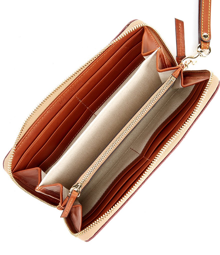 Dooney & Bourke Signature Monogrammed Collection Large Zip Around Wristlet