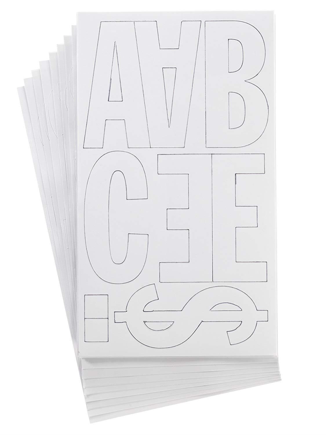 Westcott LetterCraft Permanent Vinyl Lettering Franklin Gothic 4-Inch, White (15864)