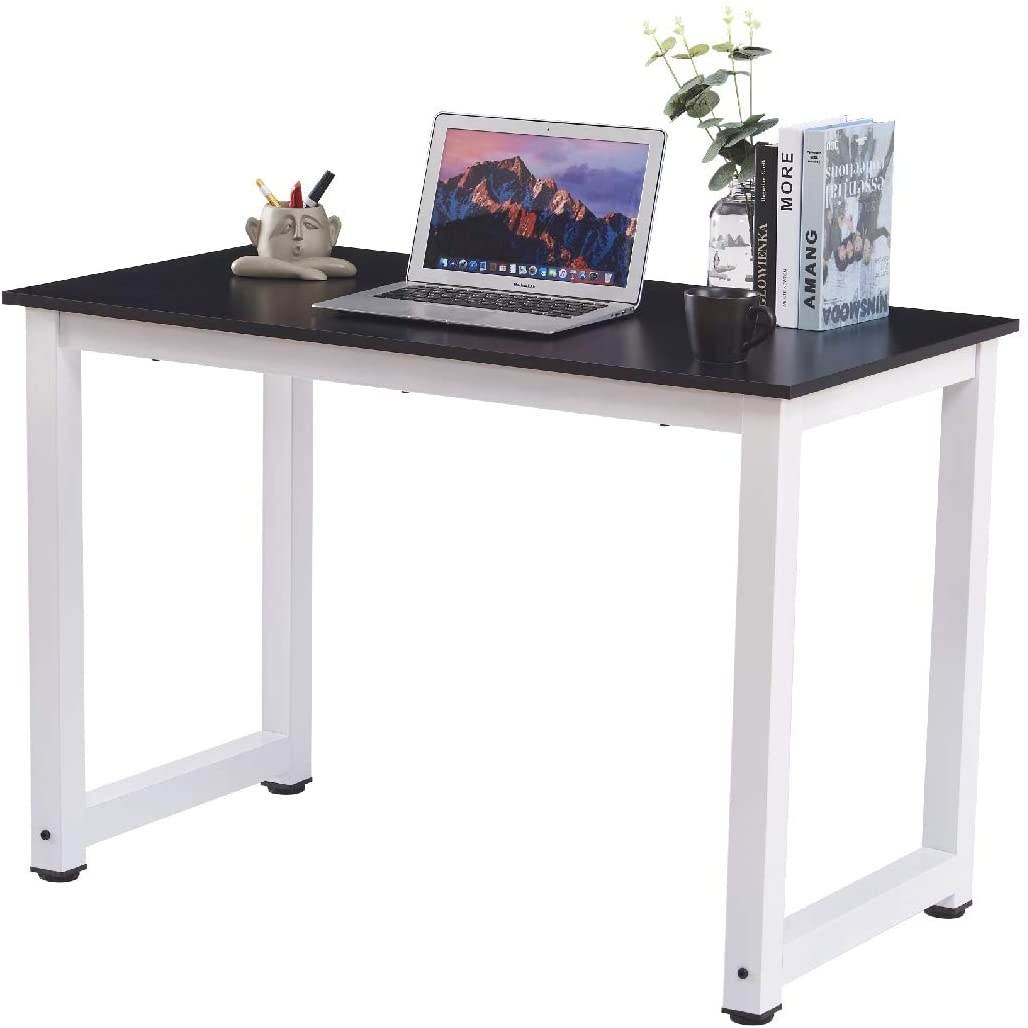 Lifetech Computer Desk 43.3" Modern Study Writing Desk for Home Office Simple Small Desk for Small Spaces, Black