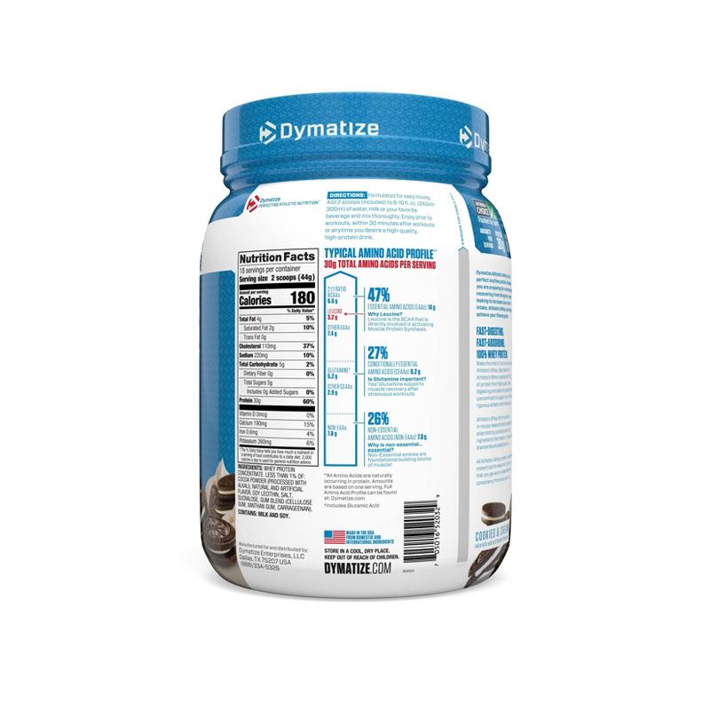 Dymatize Athlete's Whey - Cookies & Cream - 28.1oz