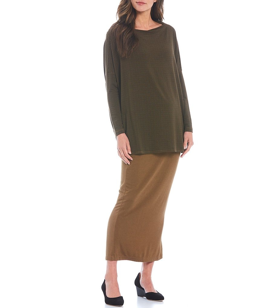Bryn Walker French Terry Knit Long Pencil Skirt