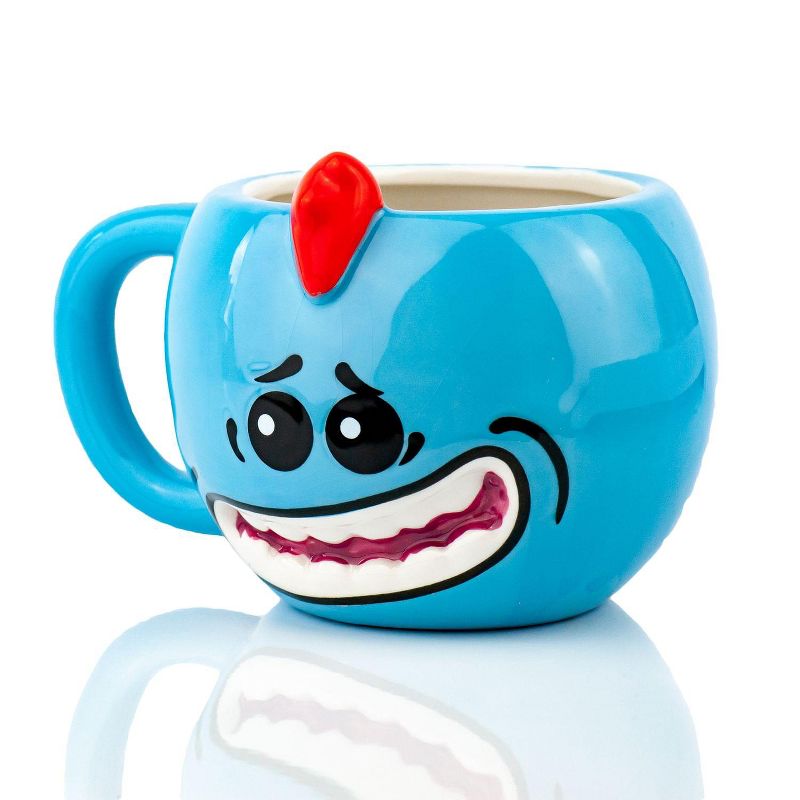 Just Funky Rick And Morty Meeseeks Molded Mug 16 Ounces