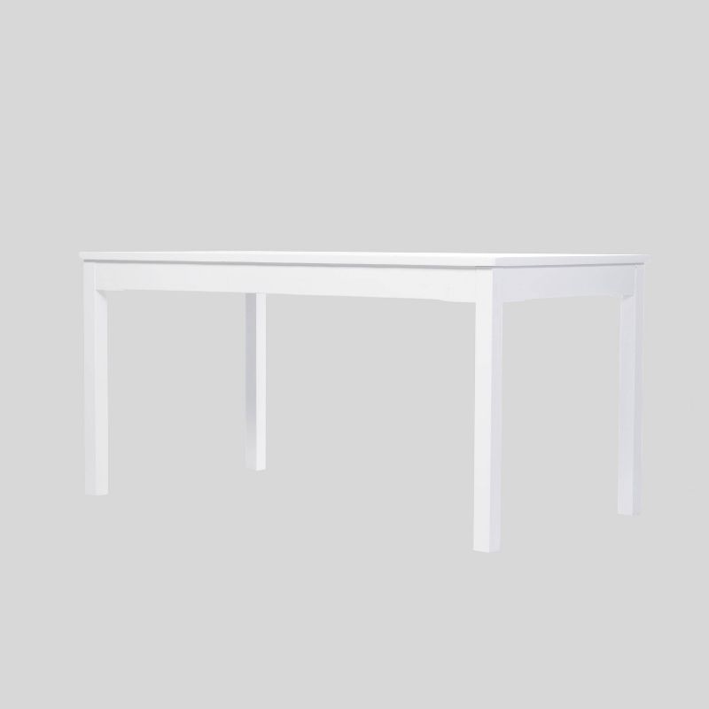 Bradley 3pc Rectangle Wood Outdoor Patio Dining Set - White - Vifah