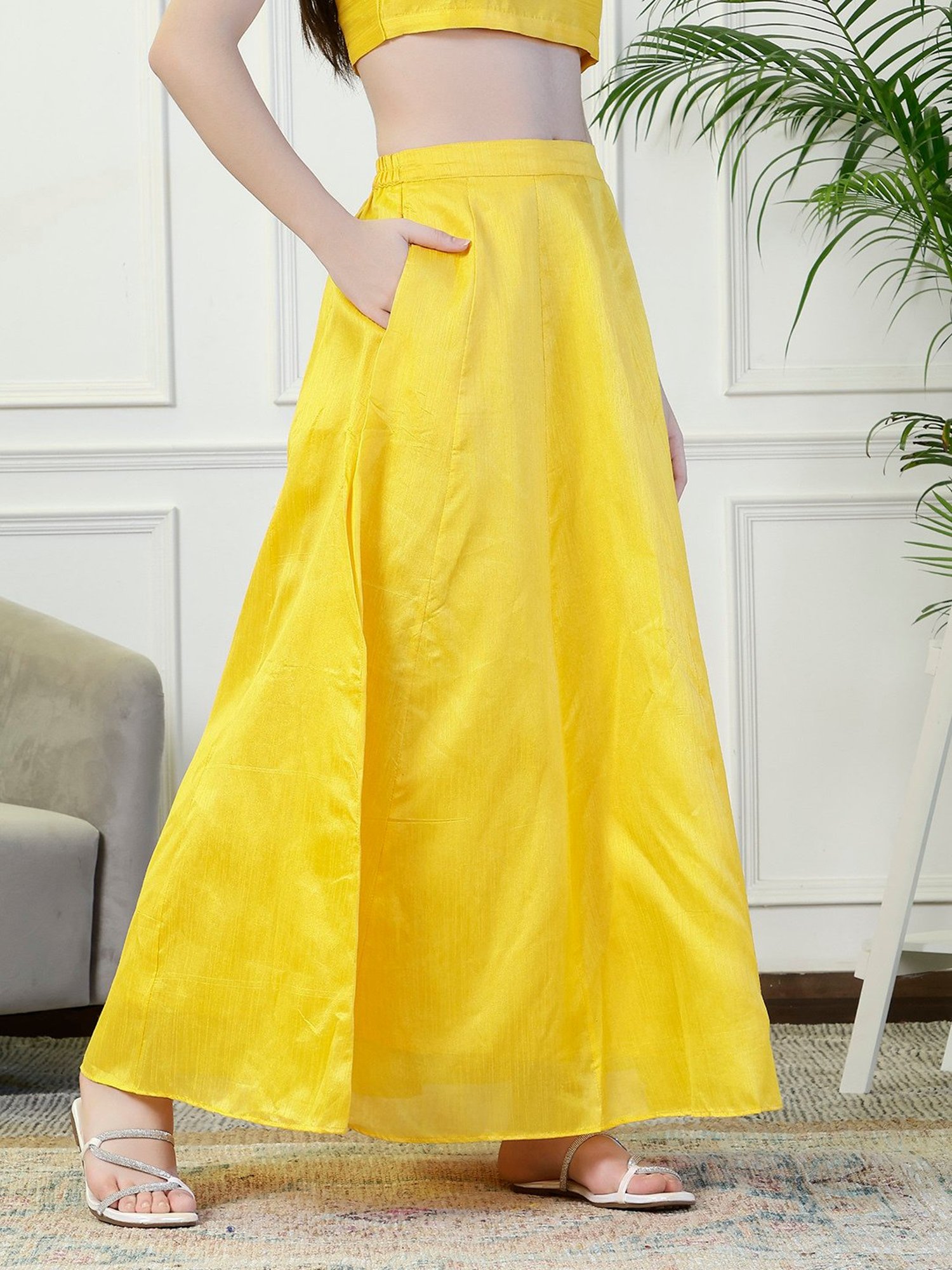 Belle Fille White Floral Print Skirt